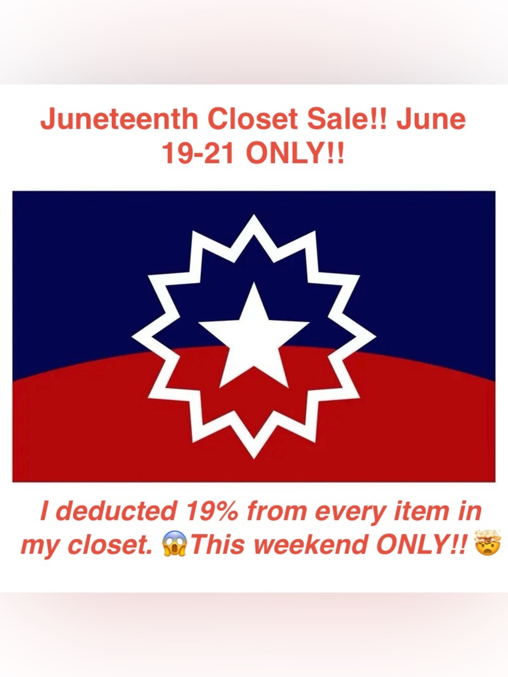 Yo’s Closet is 19% off. This weekend only!!